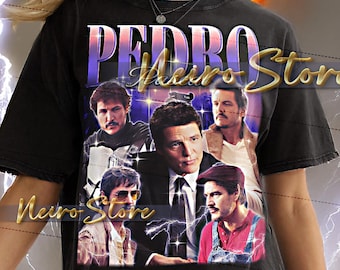 Koszulka PEDRO PASCAL - Koszulki Pedro Pascal Retro, Koszulka Pedro Pascal Bootleg, Koszulka Pedro Pascal Vintage z lat 90., Bluza z kapturem The Mandalorian Star