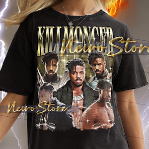 KILLMONGER Shirt - Killmonger Retro Tees, Killmonger Bootleg Tshirt, Killmonger Vintage 90s, Black Panther Villain Sweatshirt