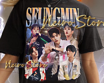 SEUNGMIN シャツ - スンミン レトロ T シャツ、スンミン ブートレグ T