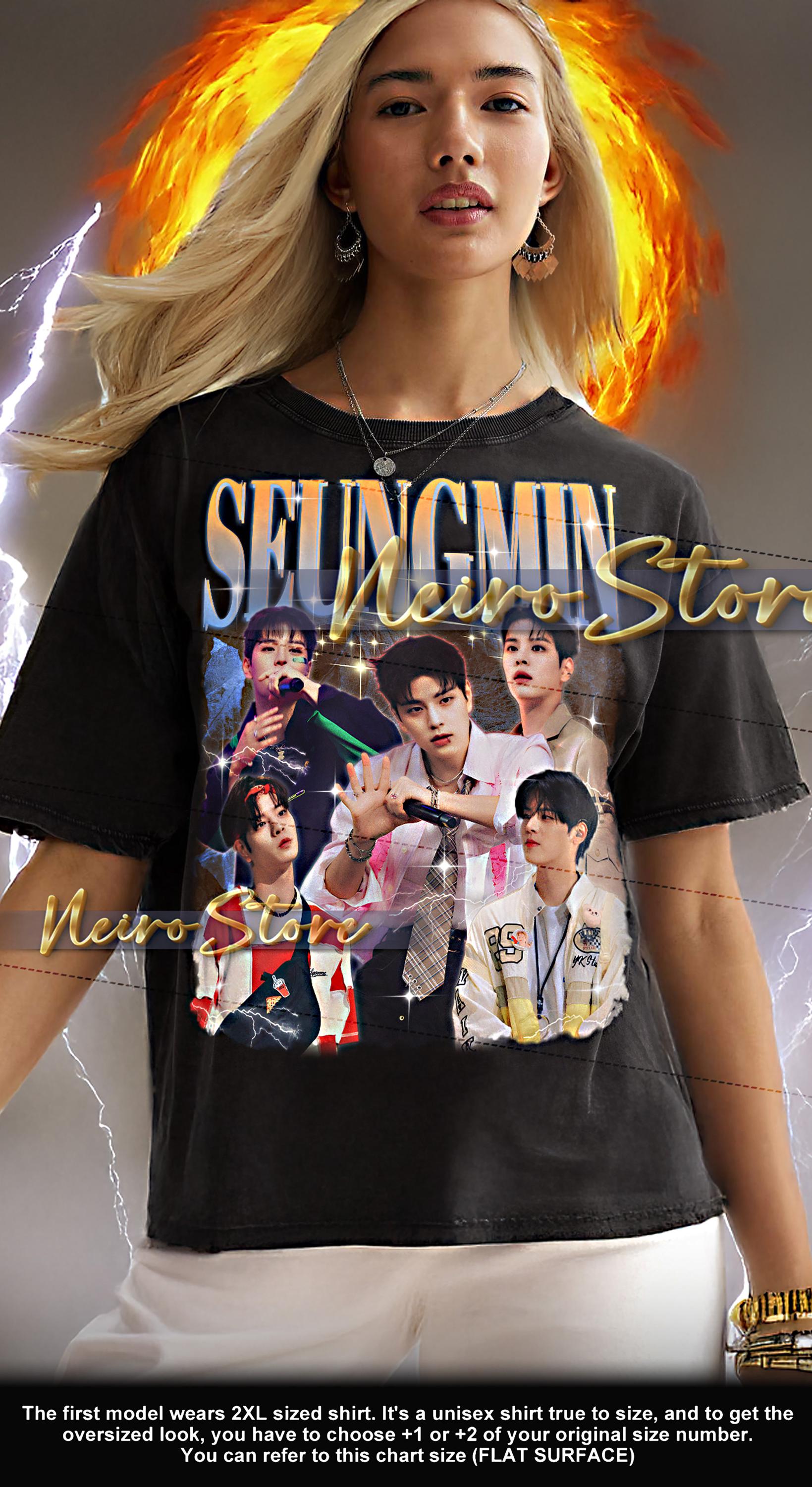 SEUNGMIN シャツ - スンミン レトロ T シャツ、スンミン ブートレグ T