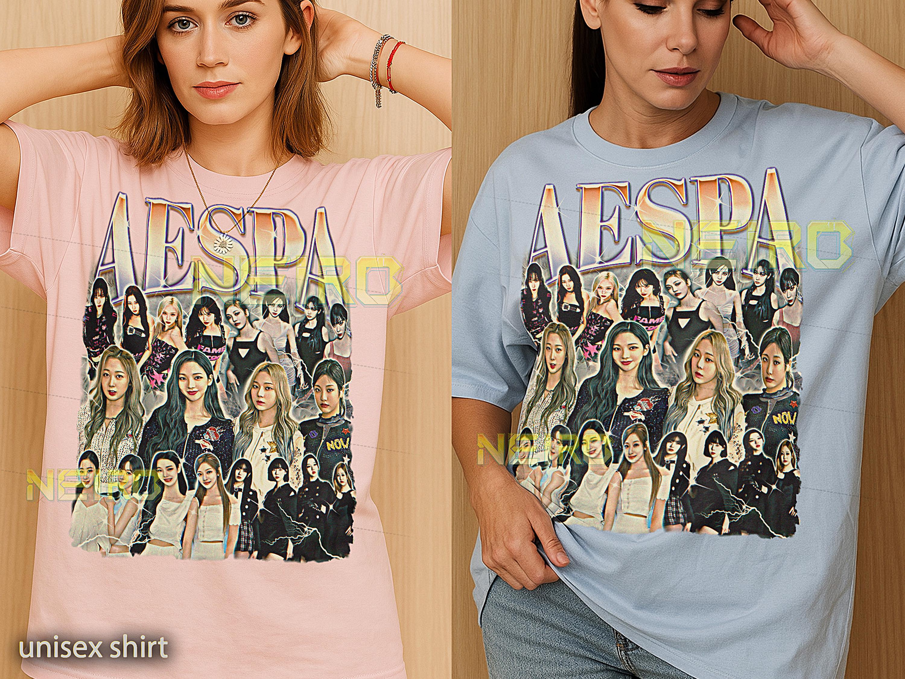 Aespa Bootleg Shirt, Vintage Kpop Group Dancers Performers Star