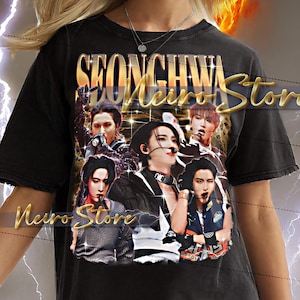 SEONGHWA Shirt - Seonghwa Retro Tees, Seonghwa Bootleg Tshirt, Seonghwa Vintage 90s, ATEEZ K-Pop Idol Sweatshirt