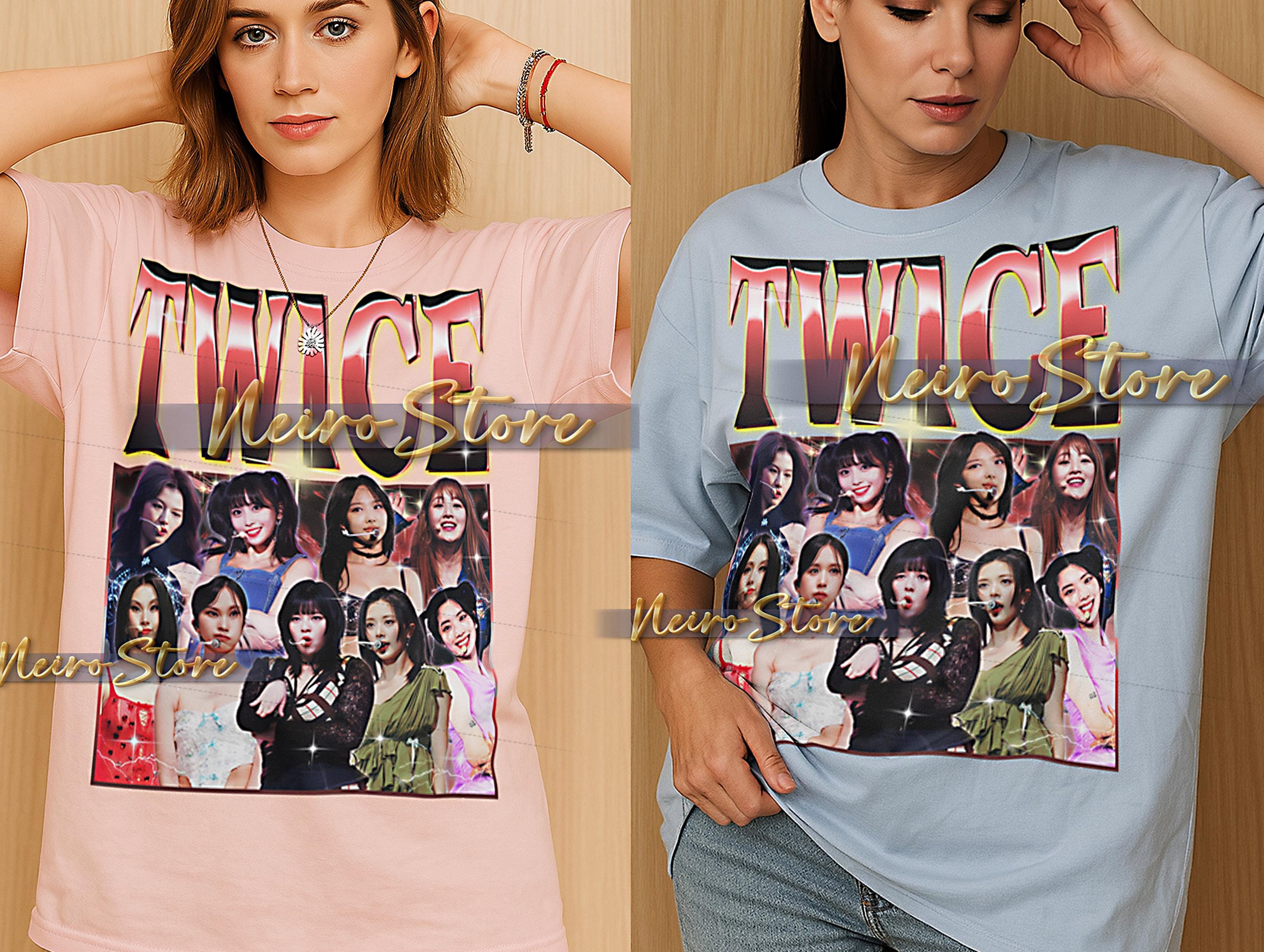 TWICE ブートレッグシャツ、TWICE レトロTシャツ、キャッチーパルスT