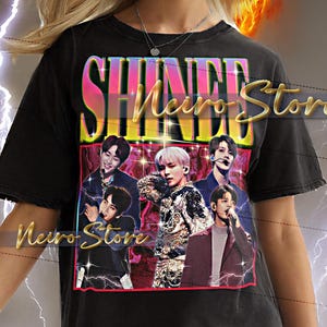 SHINEE Shirt - SHINee Retro Tees, SHINee Bootleg Tshirt, SHINee Vintage 90s, K-Pop Group Sweatshirt