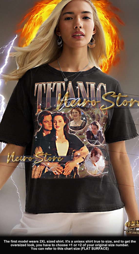 タイタニックシャツ、ヴィンテージタイタニックTシャツ、レトロブート 