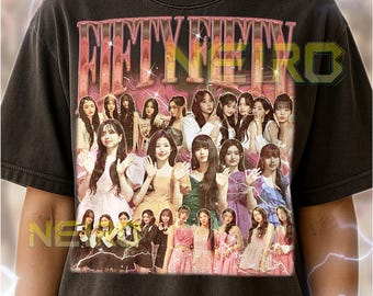 Fifty Fifty Bootleg Shirt, Vintage Kpop Group Singers Performers Star Tee, 90s Retro Throwback T-shirt, Fifty Fifty Sweater