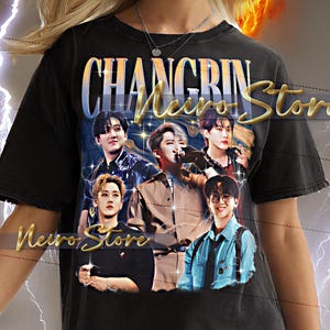 CHANGBIN-shirt - Changbin retro T-shirts, Changbin bootleg-t-shirt, Changbin vintage jaren 90, sweater verdwaalde kindermuziek