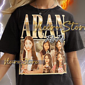 Shirt ARAN FIFTY FIFTY - Aran Fifty Fifty retro T-shirts, Aran Fifty Fifty bootleg-t-shirt, Aran Fifty Fifty Vintage jaren 90, K-Pop Idol-sweater