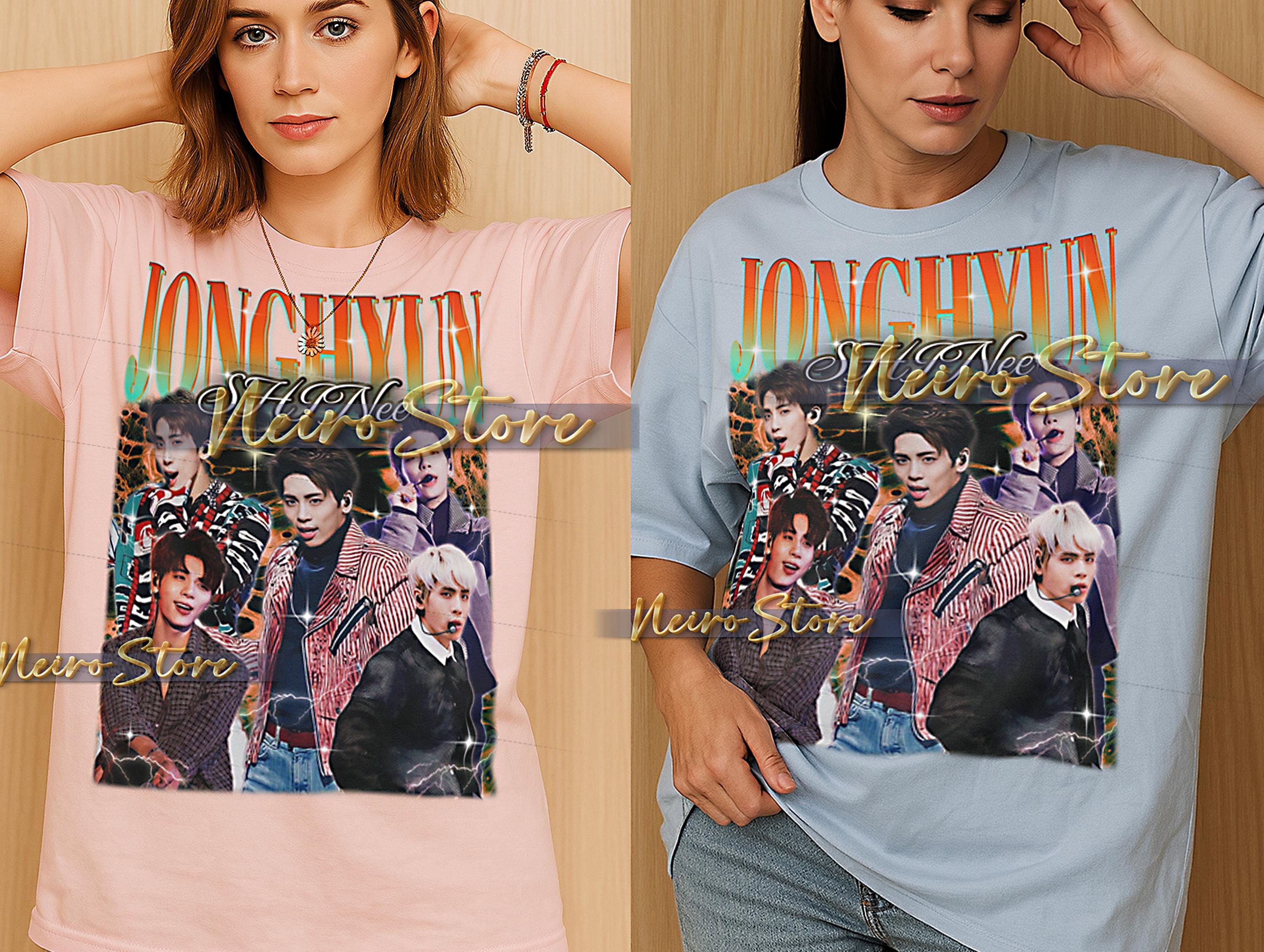 【期間限定】SHINee JONGHYUN ジョンヒョン T-shirts JONGHYUN SHINEE Bootleg Shirt, Jonghyun Shinee Retro Tees, Gentle