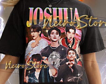 JOSHUA SEVENTEEN Shirt - Joshua Seventeen Retro Tees, Joshua Seventeen Bootleg Tshirt, Joshua Seventeen Vintage 90s, K-Pop Idol Sweatshirt