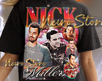 NICK MILLER Shirt - Nick Miller Bootleg Tshirt, Nick Miller Vintage 90s, Nick Miller Retro Tees, TV Sitcom Star Sweatshirt