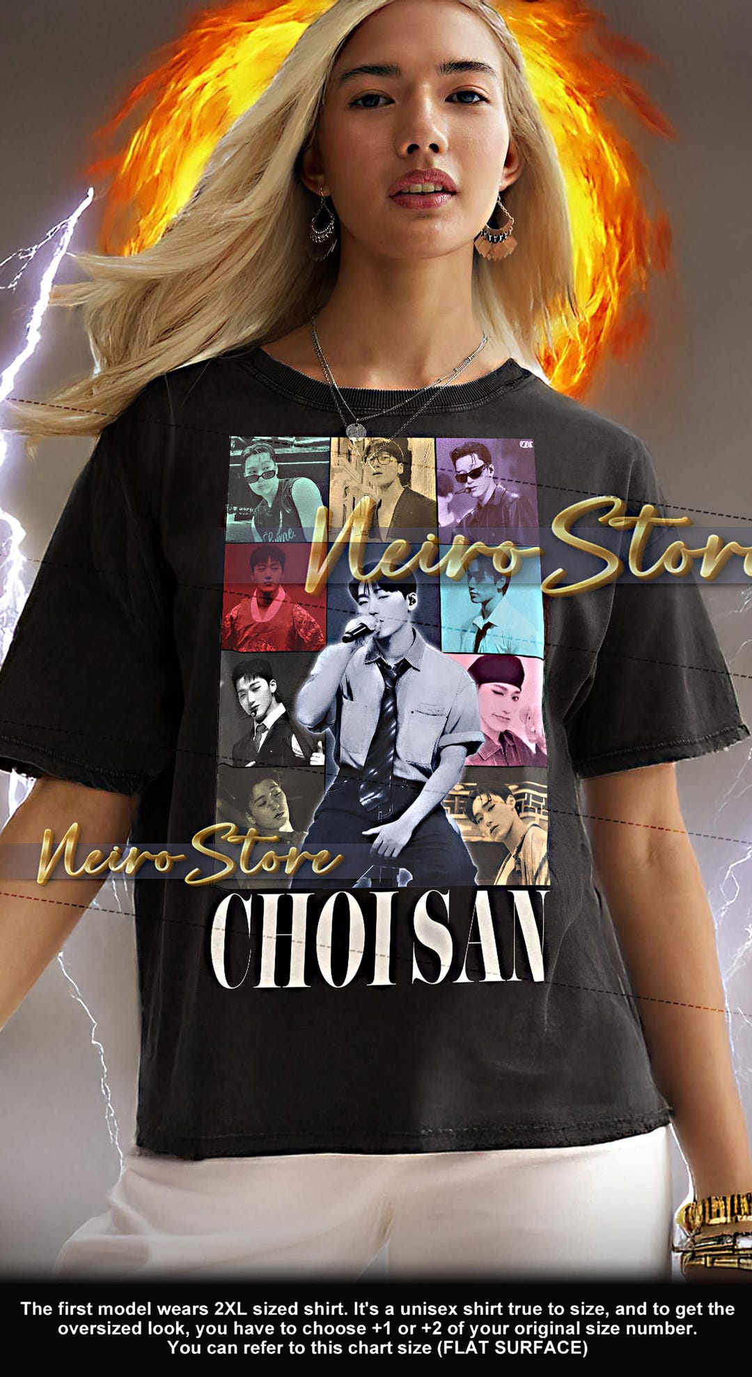 CHOI SAN シャツ、Choi San 時代シャツ、Choi San レトロ Tシャツ