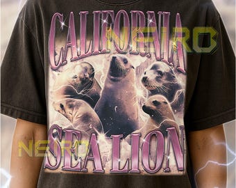 California Sea Lion Bootleg Shirt, Vintage Wildlife Animal Nature Classic Tee, 90s Retro Throwback T-shirt, California Sea Lion Sweater