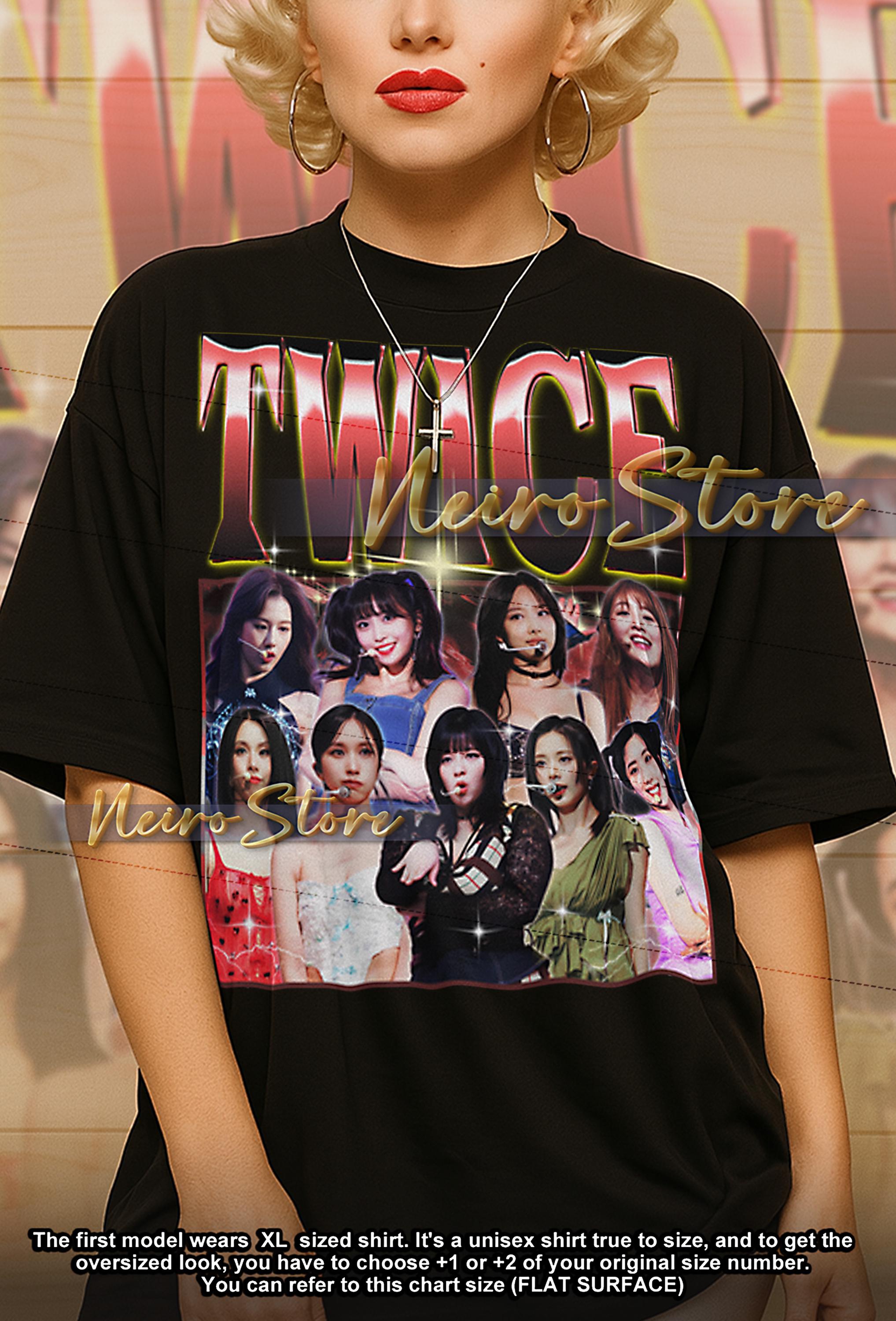 TWICE ブートレッグシャツ、TWICE レトロTシャツ、キャッチーパルスT
