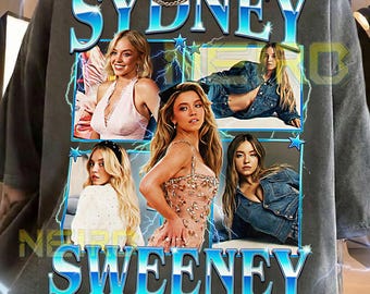 Sydney Sweeney 90s Vintage Retro Bootleg Shirt, Hollywood Actress Graphic Tee, TV Drama Star Fan Apparel