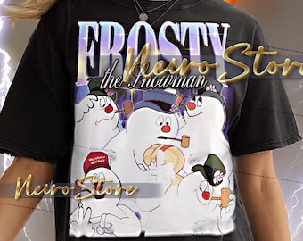 FROSTY THE SNOWMAN Shirt - Frosty The Snowman Retro Tees, Frosty The Snowman Bootleg Tshirt, Christmas Cartoon Sweatshirt