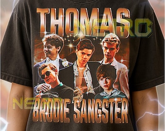 Shirt Thomas Brodie Sangster, vintage acteur-T-shirt, retro T-shirt jaren 90, trui Thomas Brodie Sangster
