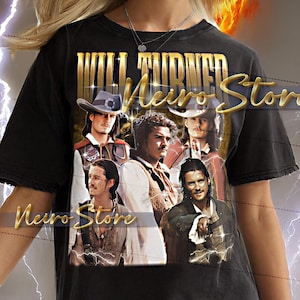 Camiseta de WILL TURNER - Camiseta pirata de Will Turner, Will Turner vintage de los 90, camisetas retro de Will Turner, sudadera de estrella de cine pirata