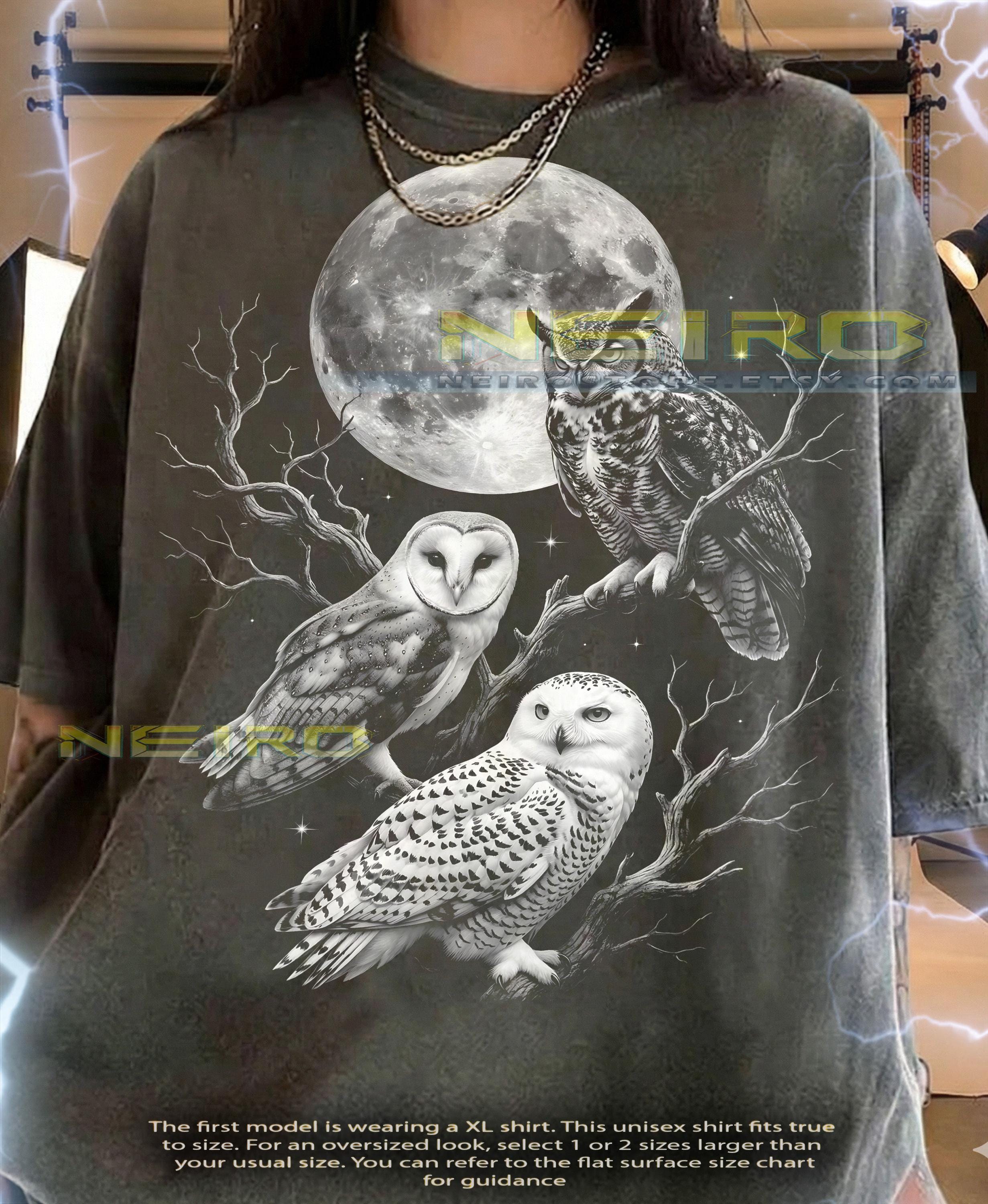 Owl Great Horned Owl Barn Owl Snowy Owl Moon Wildlife Nature Comfort Colors&reg; Tshirt, Bird Lover 