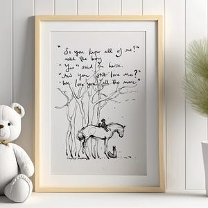 Impression de haute qualité de Charlie Mackesy encadrée, Le garçon la taupe, le renard et le cheval. Impression significative, poster pour chambre d'enfant, chambre d'enfant.