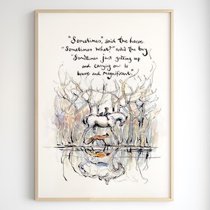 Charlie Mackesy-print: de jongen, de mol, de vos en het paard - perfect voor kindercadeau, pasgeboren baby, geestelijke gezondheid, kerstcadeau voor kinderen.