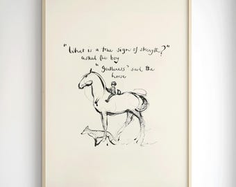 Charlie Mackesy Print, The boy the mole the fox and the horse high quality print. Framed Charlie Mackesy Print for kids room, nursery.