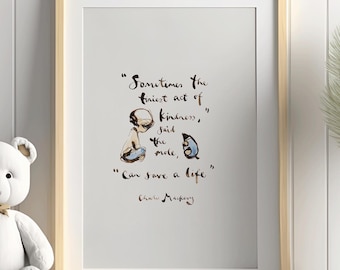 Charlie Mackesy El niño, el topo, el zorro y el caballo Impresión de alta calidad. Obra de arte enmarcada Para habitación de recién nacidos, guardería, escuela, tienda de arte.