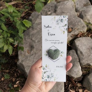 Carta semi personale / Bomboniere in carta semi / Regalo in carta semi / Regalo di fiori immagine 2