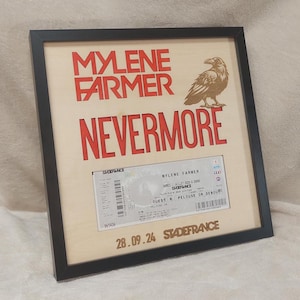 Engraved frame for Mylène Farmer concert ticket