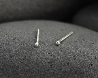 Mini Stud Earrings, Tiny Silver Ball Earrings