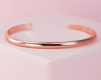 14k Rose Gold Fill Cuff Bracelet, 14k Rose Gold Fill Bangle, Wide Stacking Cuff, Vrouwen Bangle, Minimalistische Armband, Vrouwen Sieraden, Cadeau Idee