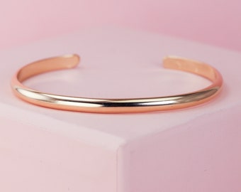 14k Yellow Gold Fill Cuff Bracelet, 14k Gold Filled Stacking Bangle, Wide Cuff, Minimalist Jewelry, Mothers Day Gift, Bracelet For Her