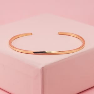 14K Solid Gold Cuff Bracelet, 14K Solid Gold Bangle, Minimalist Bangle, 1.5mm Twisted Bracelet, Ethical Modern Jewelry, Gift For Her