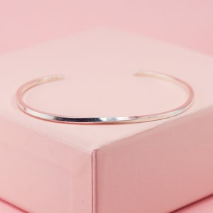 Sterling Silver Cuff Bracelet, 1.6mm Thin Cuff Bracelet, Sterling Silver Twisted Bracelet, Minimalist Jewelry, Handmade Friendship Bracelet