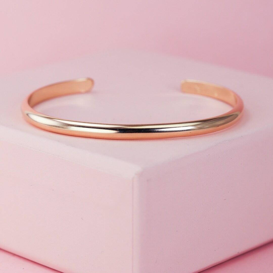 14k Yellow Gold Fill Cuff Bracelet, 14k Gold Filled Stacking Bangle