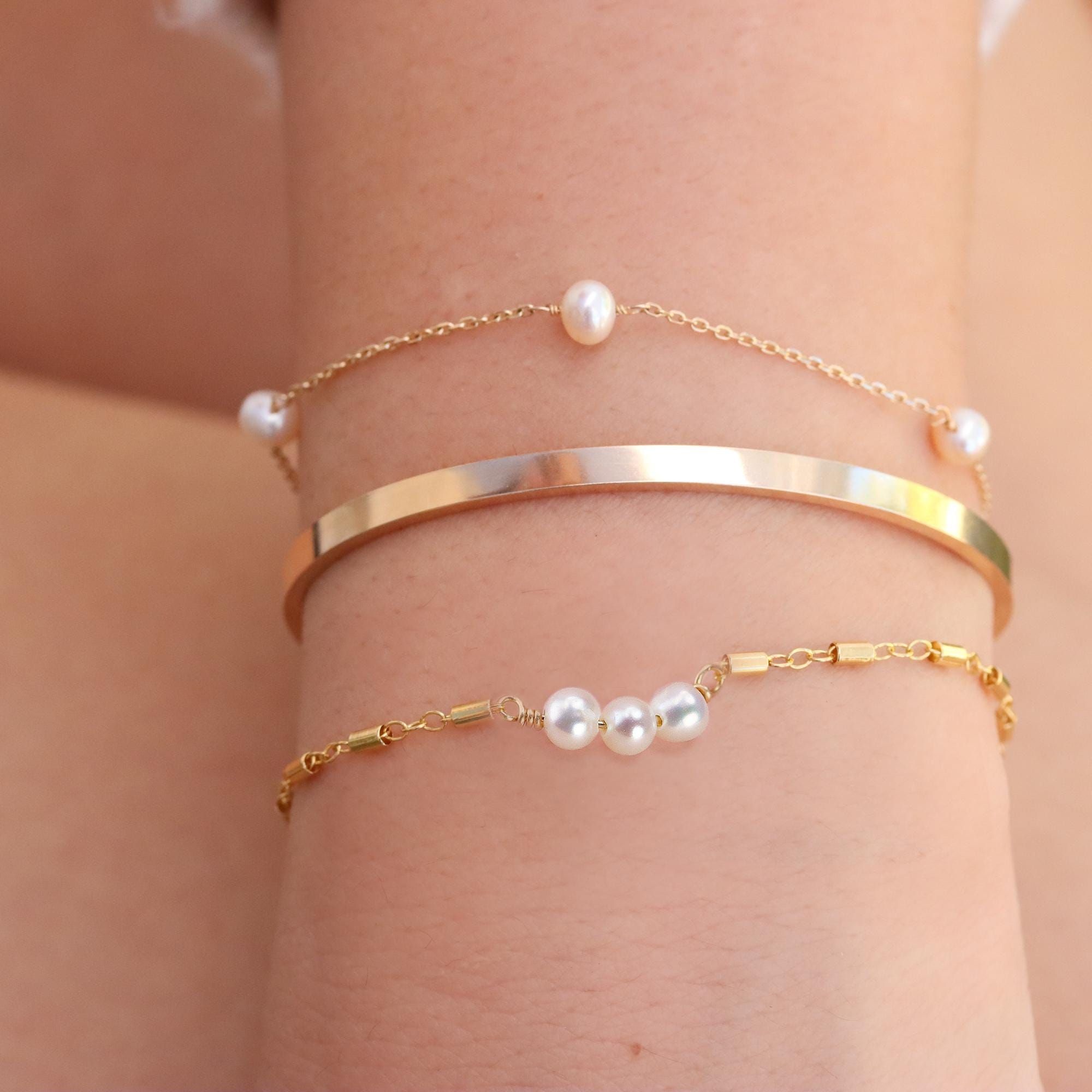 ブレスレット Numbering Ribbon Pearl Bracelet #9931 4BFT313 Ribbon and Pearl Bracelet - YouTube
