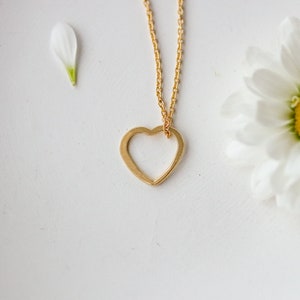 Heart Necklaces in 14K Gold Fill And Sterling Silver, Mothers Day Gifts, Gold Fill Chain Necklaces, Love Necklace For Her, Dainty Jewelry image 4