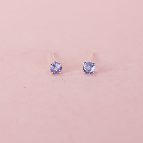 Sterling Silver Tanzanite Studs Sterling Silver Tanzanite Studs