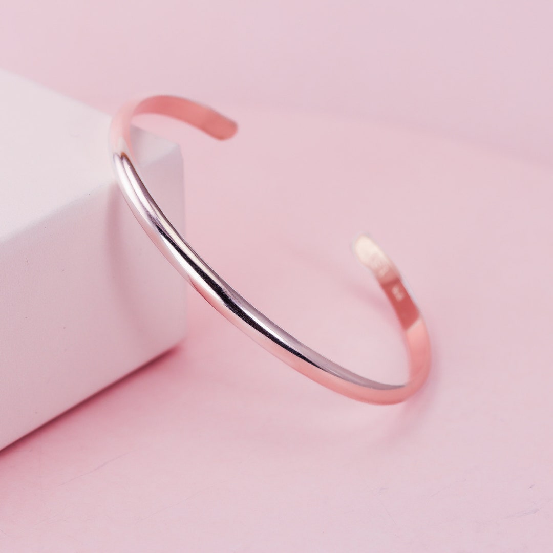 14k Rose Gold Fill Cuff Bracelet, 14k Rose Gold Fill Bangle, Minimalist