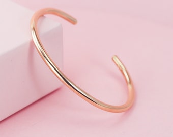 Gold Filled Cuff Bracelet, Thick Gold Bangle, Gold Filled Bracelet, Minimalist Jewelry, Ethical Cuff, Rose Gold Jewelry, Recycled Cuff