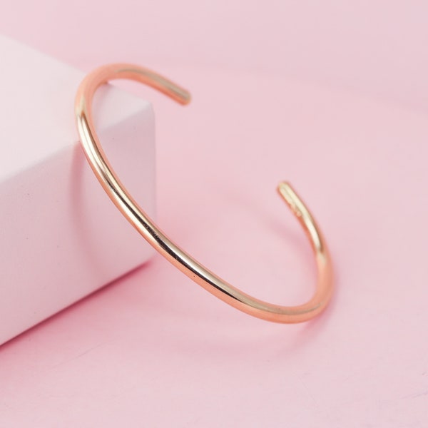 Gold Filled Cuff Bracelet, Thick Gold Bangle, Gold Filled Bracelet, Minimalist Jewelry, Ethical Cuff, Rose Gold Jewelry, Recycled Cuff