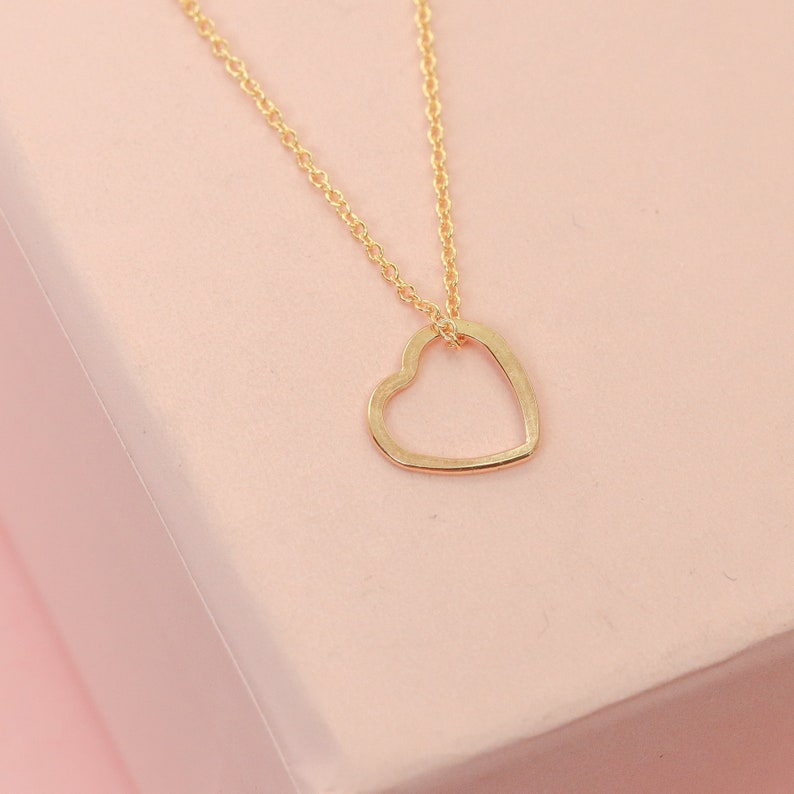 Heart Necklaces in 14K Gold Fill And Sterling Silver, Mothers Day Gifts, Gold Fill Chain Necklaces, Love Necklace For Her, Dainty Jewelry image 5