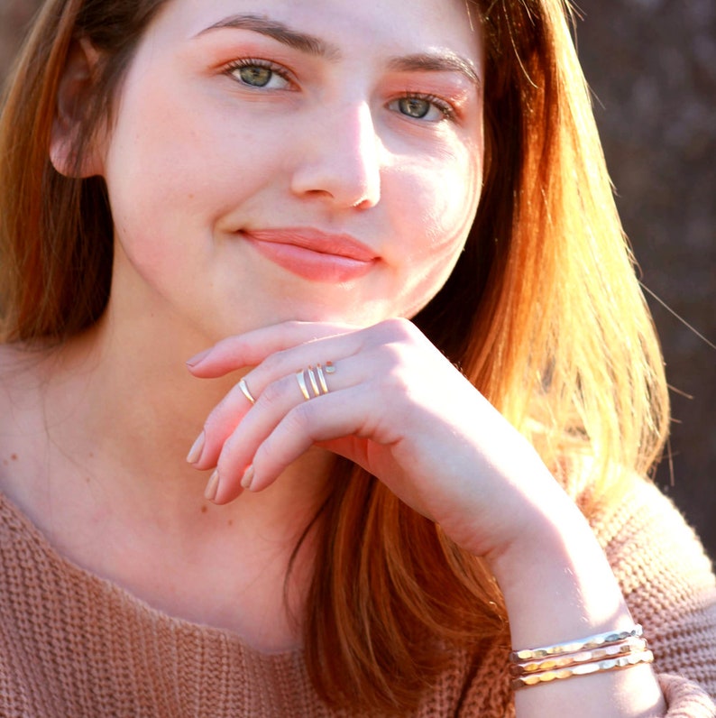 Wide Hammered Gold Cuff, Yellow Gold Fill Hammered Stacking Bracelet, Hammered Bangle by Lotus Stone Jewelry. Great as a gift for valentines day.