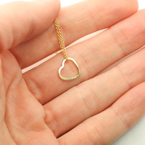 Heart Necklaces in 14K Gold Fill And Sterling Silver, Mothers Day Gifts, Gold Fill Chain Necklaces, Love Necklace For Her, Dainty Jewelry image 7
