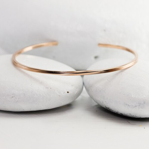 Gold Square Cuff Bracelet Custom Sized Gold Fill Stacking Etsy