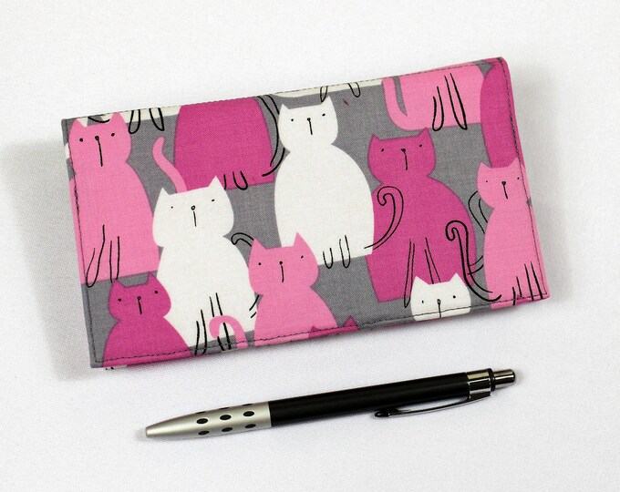 Cats Checkbook Cover for Duplicate Checks With Pen Holder Etsy