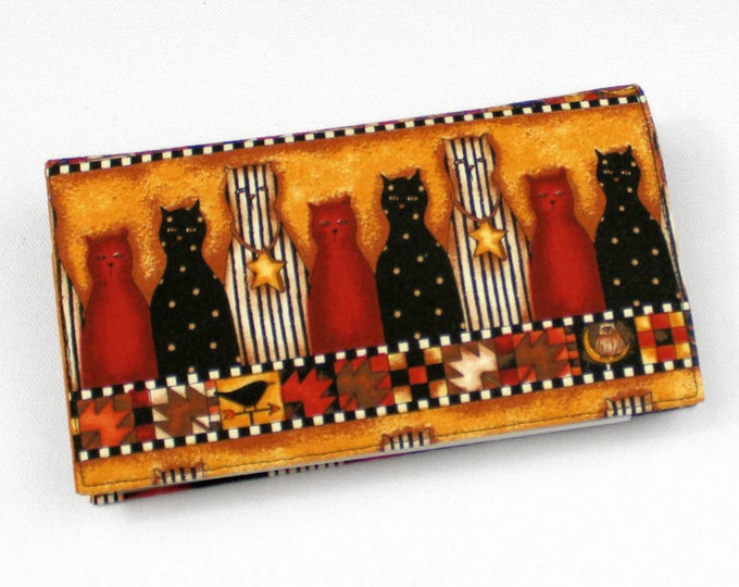 Cats Fabric Checkbook Cover for Duplicate Checks With Pen Holder Etsy