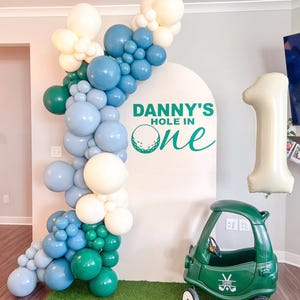 Golf Birthday Balloon Garland Kit:  Hole in One Birthday, Masters Themed Party