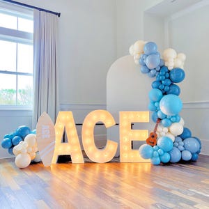 The Big One Surf Birthday DIY Balloon Garland Kit l The Big nne l Surfboard birthday l Retro Surf Birthday l Nautical Party | Baby On Board