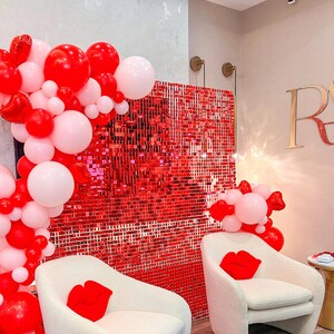 Valentines Balloon Garland Kit | Valentines Day Balloon Arch | Valentine Party Decor | Galentines Party Decorations | I Love You Balloons